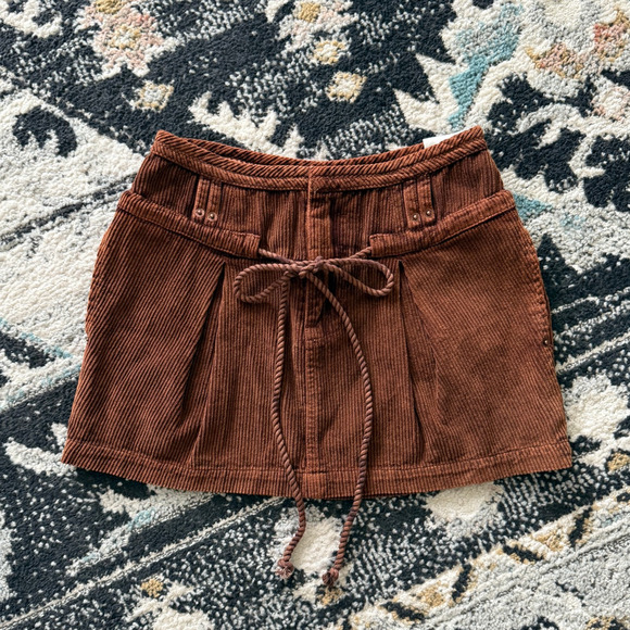 Free People Silver Springs Cord Mini Skirt - Picture 2 of 6
